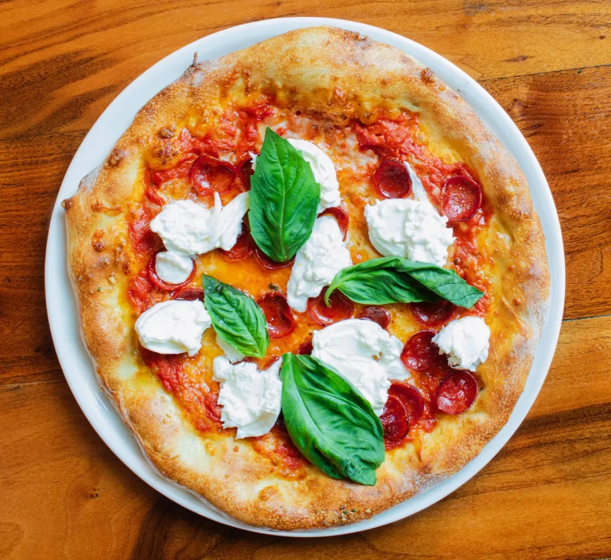 Russo's New York-style pizza prepared for the franchise concept