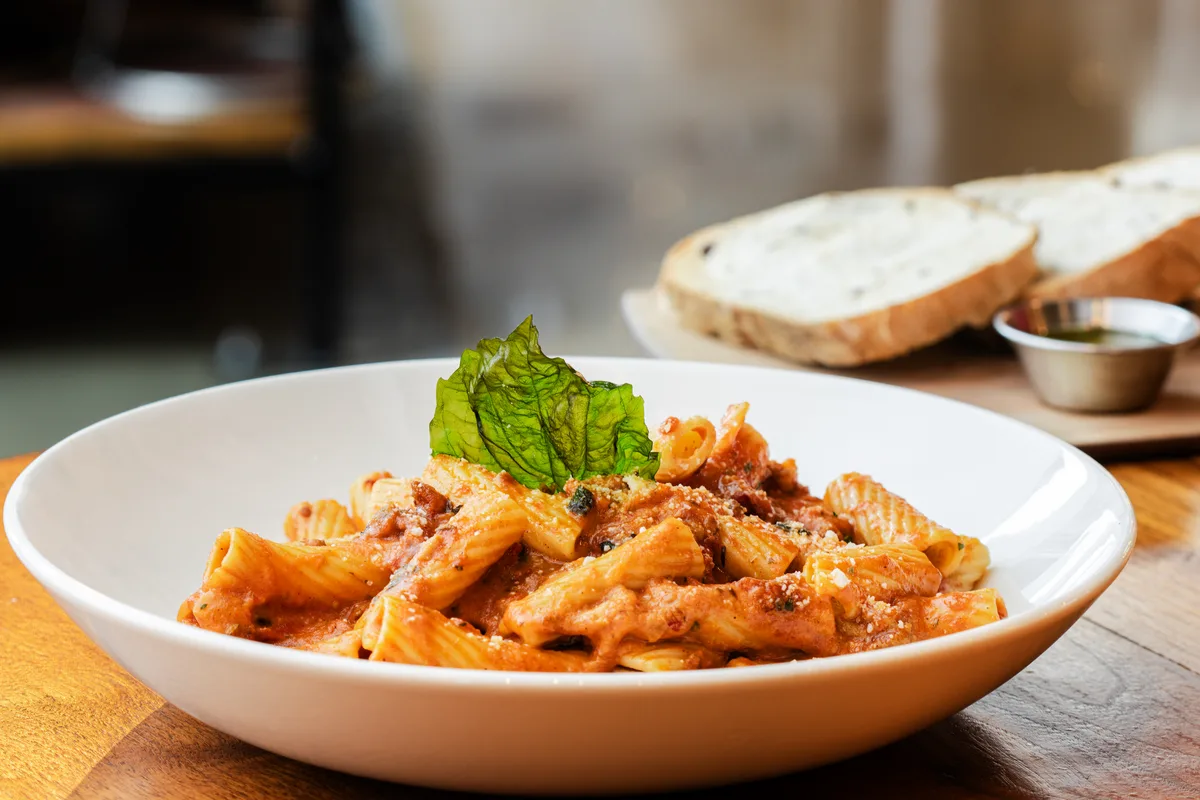 Fresh pasta entree at Russo's