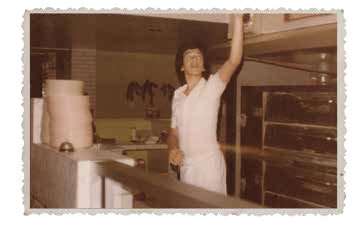 Young Anthony Russo working in the family restaurant kitchen